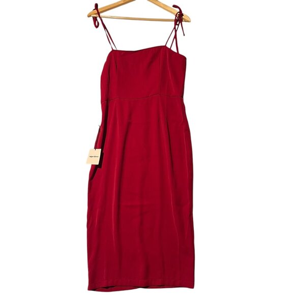 Superdown Kendall Midi Dress Women's M Red Bodycon Going Out Romantic Flirty - Picture 1 of 9